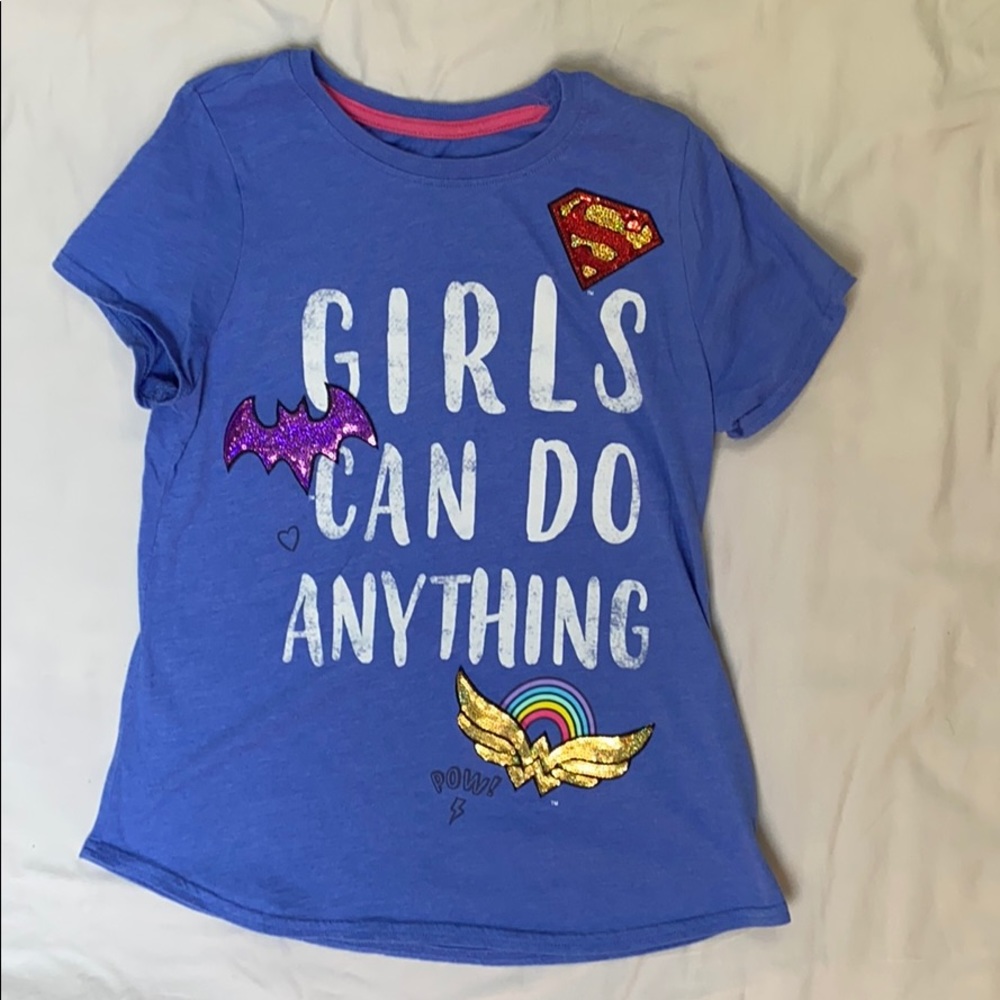 SOLD DC Superhero Girls shirt, sized XL (14/16)